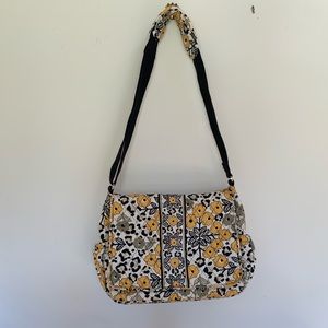Vera Bradley Yellow and Black Floral Diaper Bag